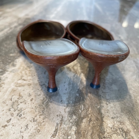 AUTHENTIC DOLCE GABBANA LEATHER LAOPARD MULES 38.5 - 8.5 - Picture 3 of 7